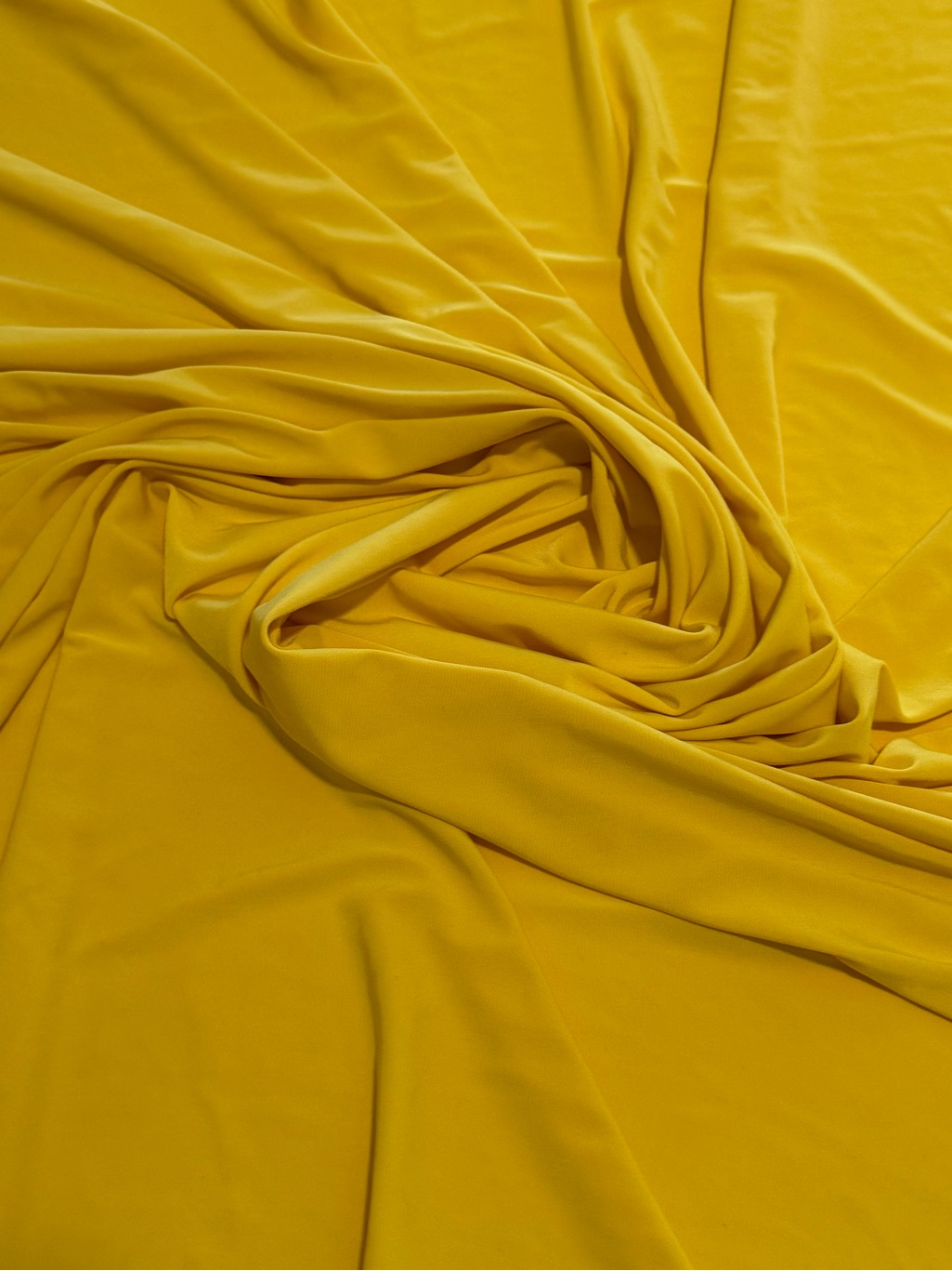 Vibrant Yellow Stretch Knit Fabric